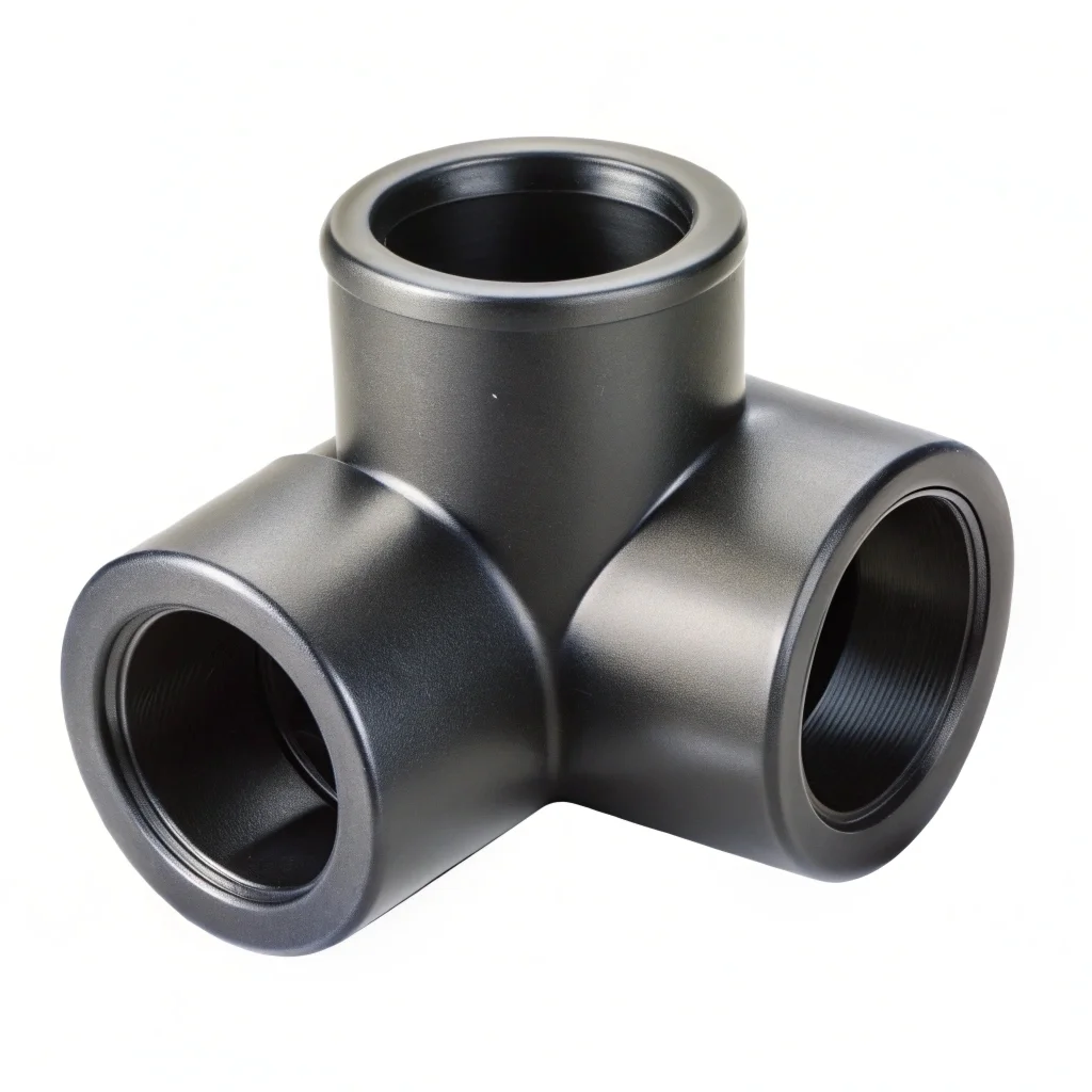 Тройник полиэтиленовый Материал: PE-RT-термоустойчивый полиэтилен   140 мм  110 мм  140 мм литой, неравнопроходной